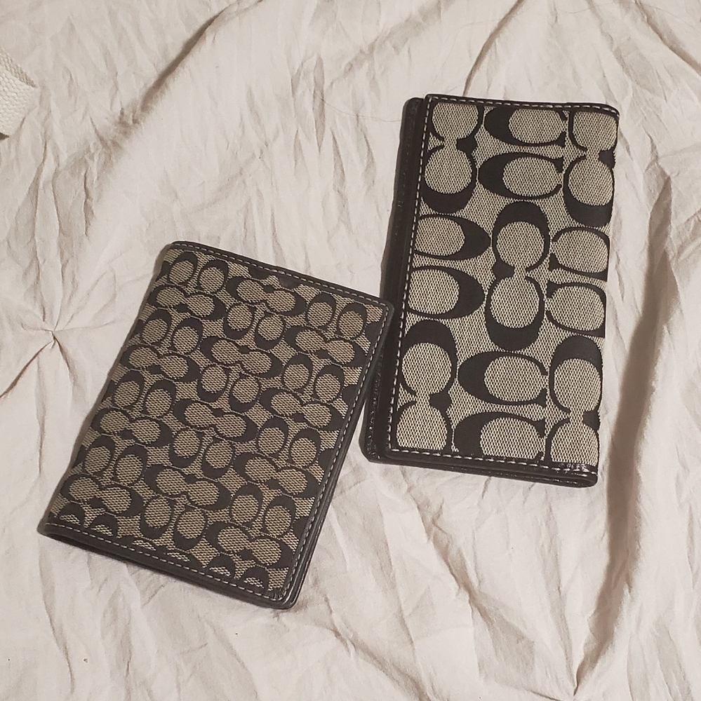 Coach wallet and check holder